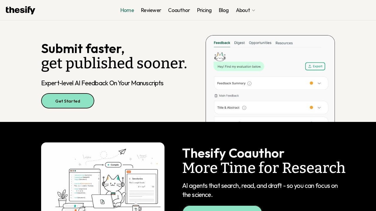 Thesify screenshot