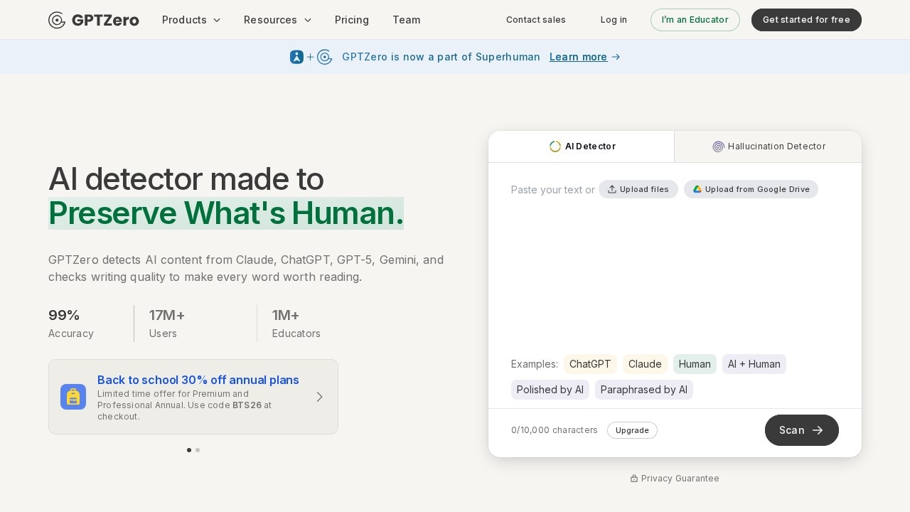 Gptzero Me screenshot
