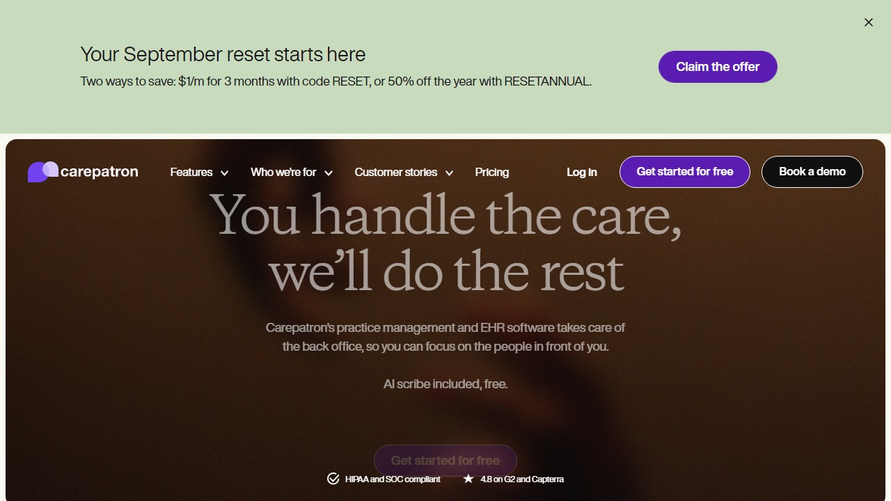 Carepatron screenshot