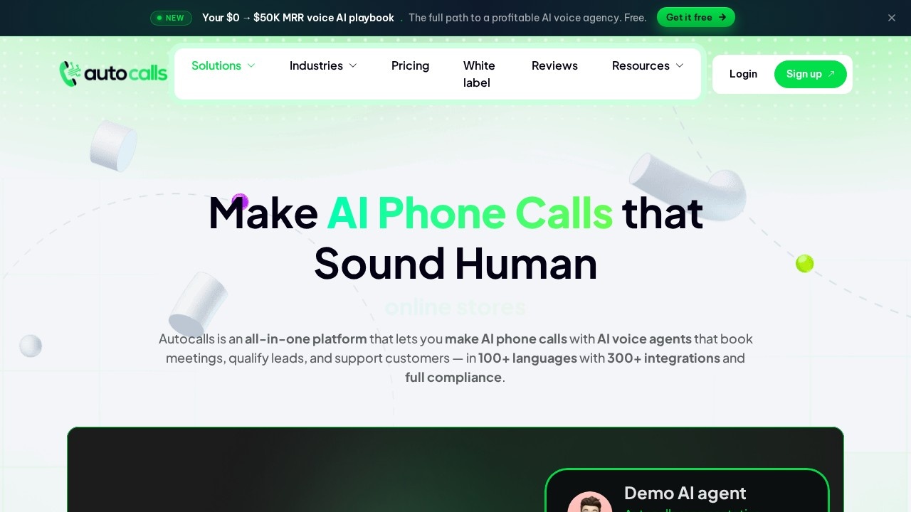 Autocalls AI AI Phone Communications screenshot