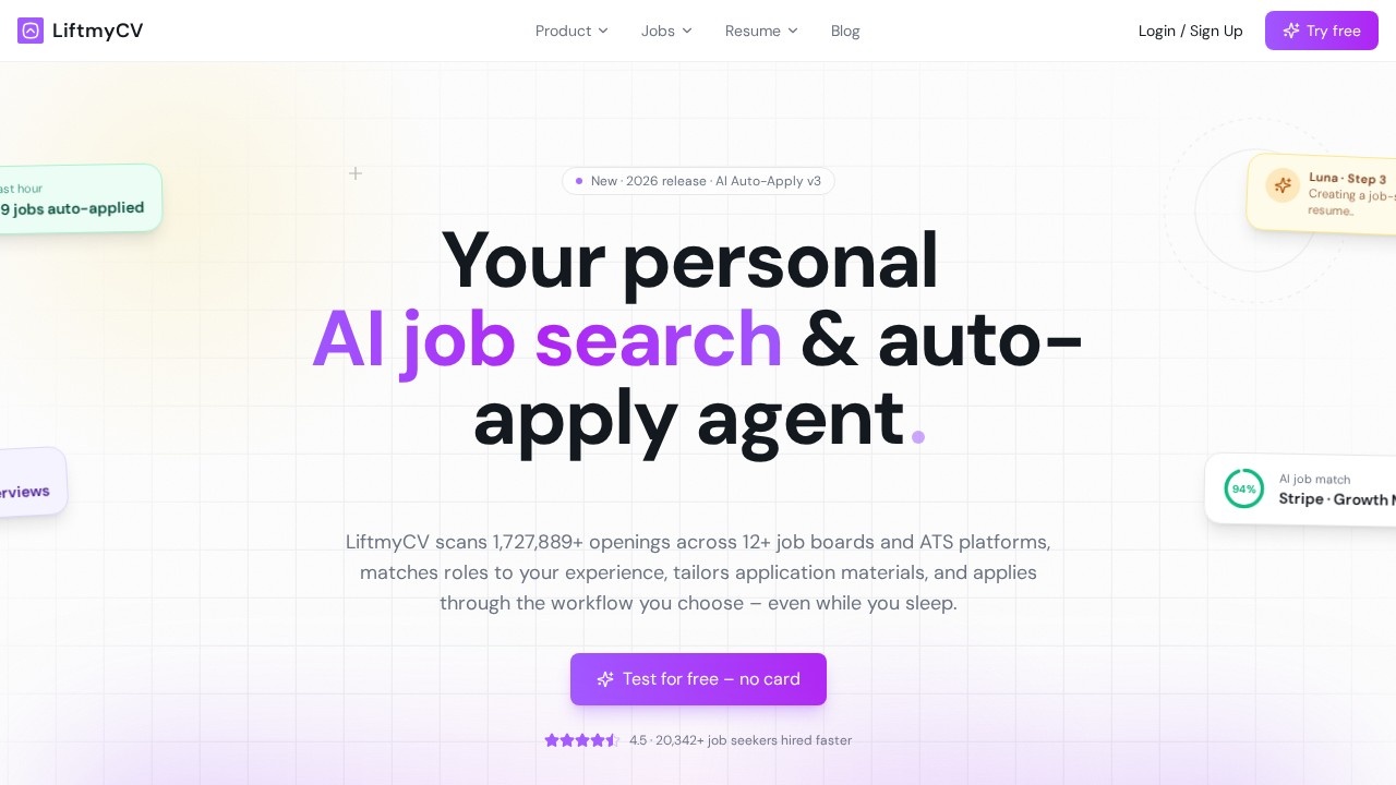Liftmycv screenshot