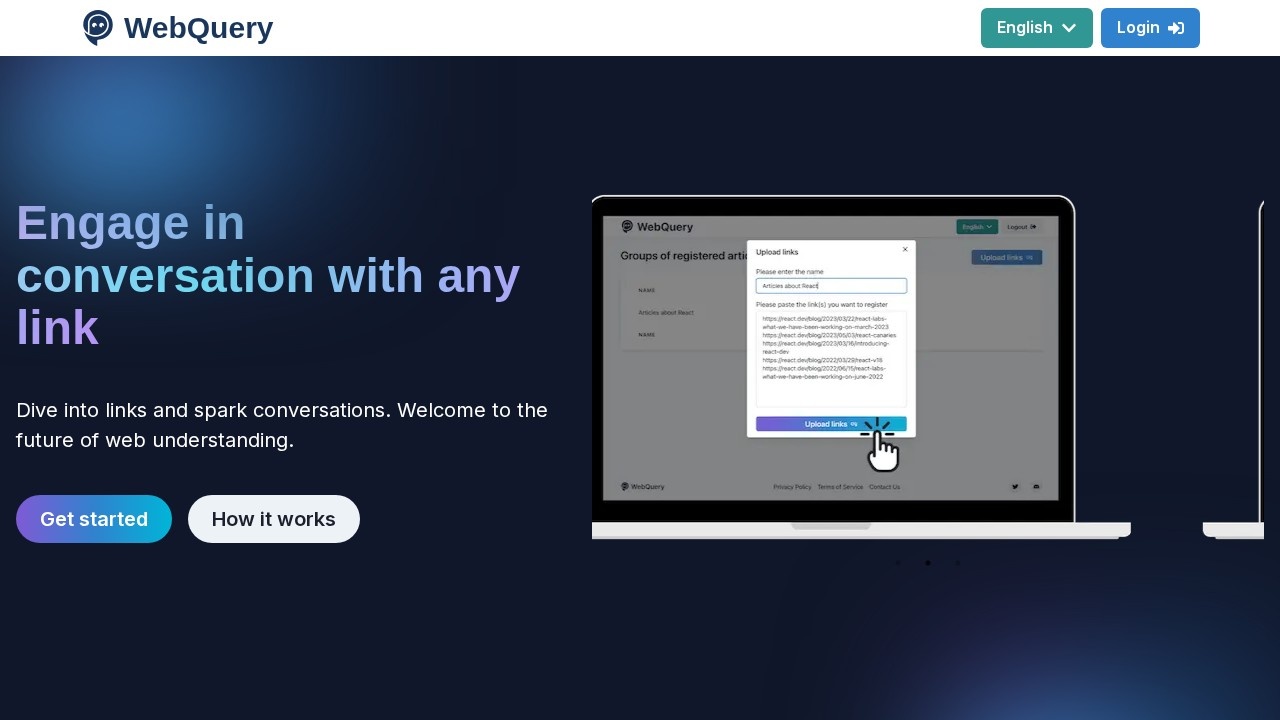 AI Powered Web Exploration Webquery screenshot
