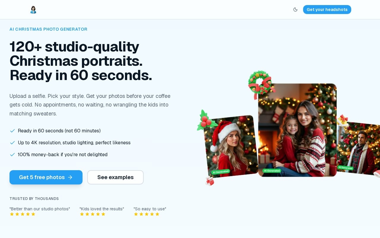 AI Christmas Photo screenshot