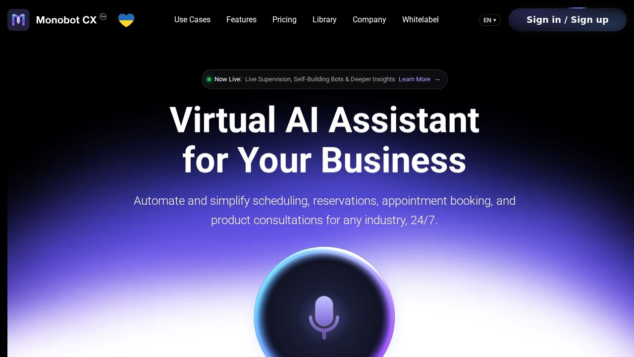 Monobot AI Virtual AI Assistant screenshot