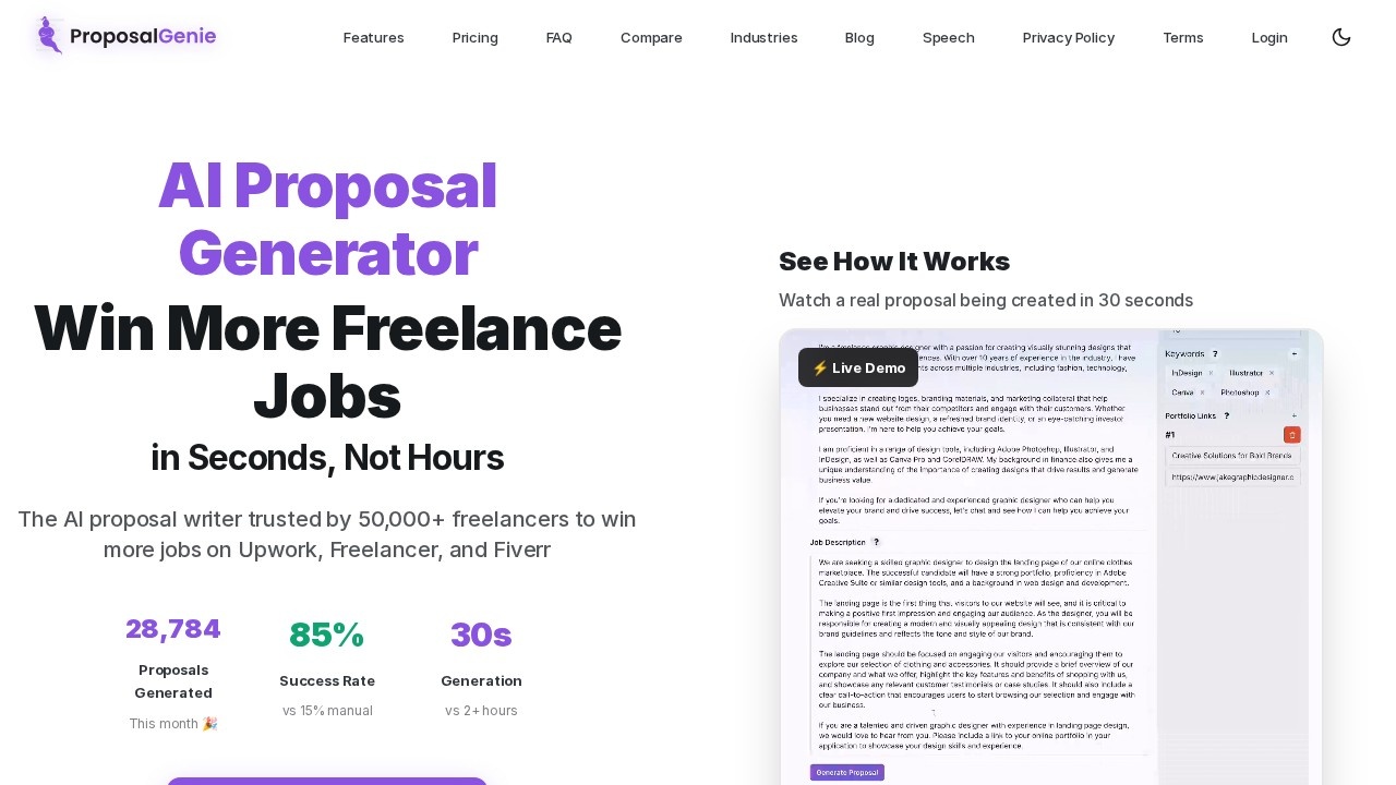 Proposal Genie screenshot