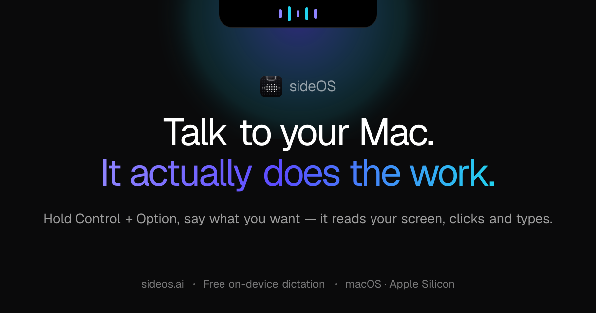 sideOS.ai screenshot