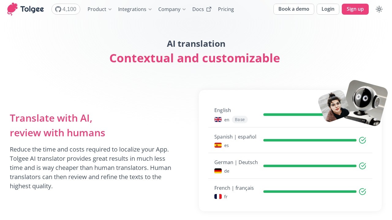Tolgee AI Translator screenshot