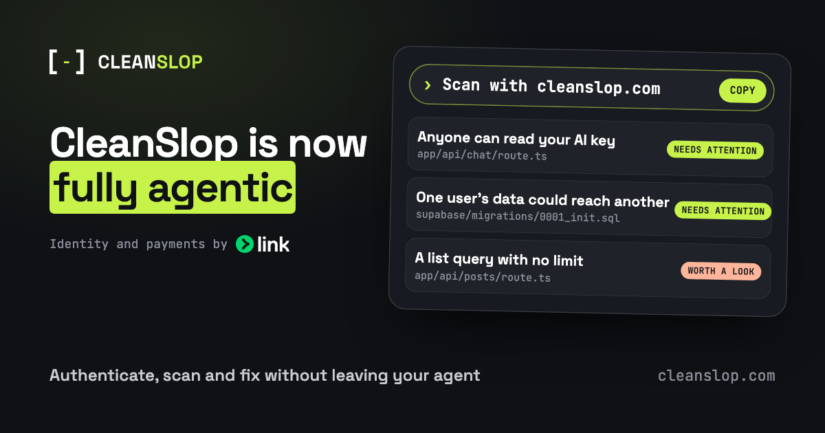 Agentic CleanSlop screenshot