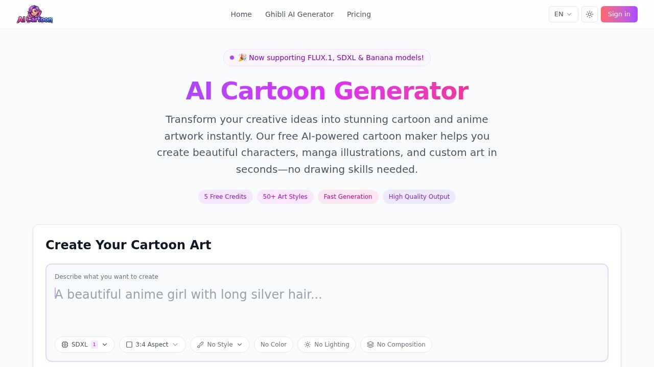AI Cartoon Generator screenshot