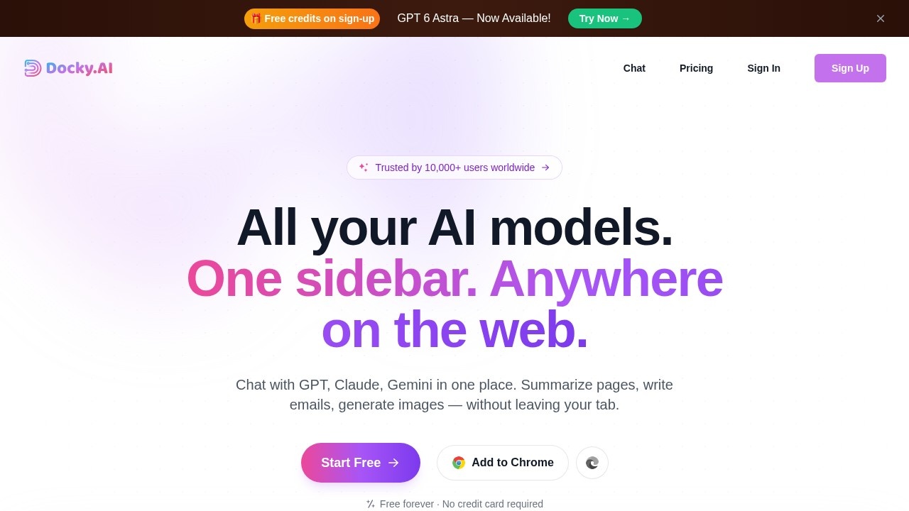 Dockyai Chatgpt Sidebar Chrome Extension screenshot