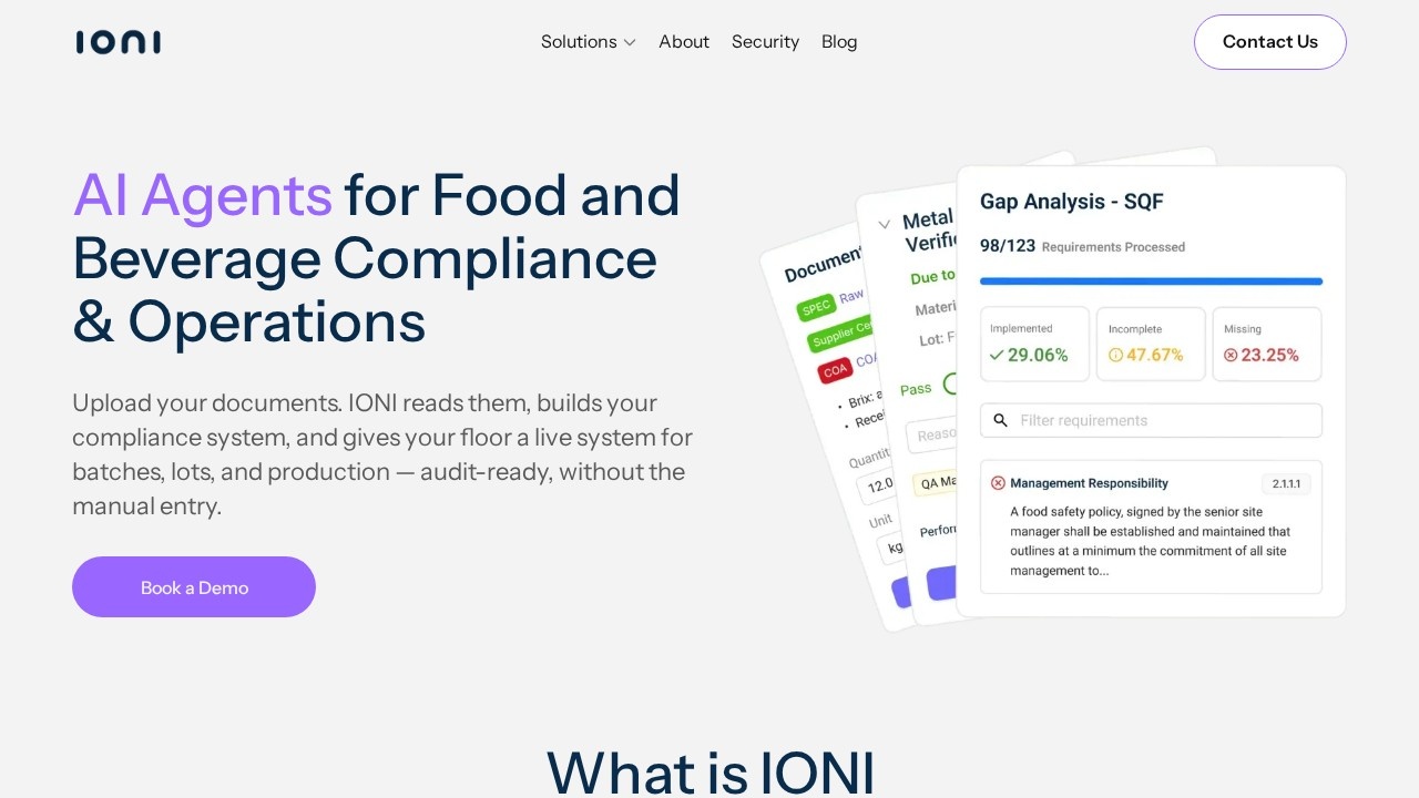 Ioni AI screenshot